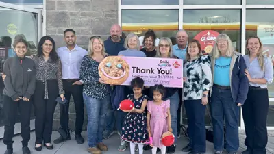 Picture of Friends of the Library with a Cheque from a Smile Cookie Campaign in 2026. Photo is courtesy of OrilliaMatters